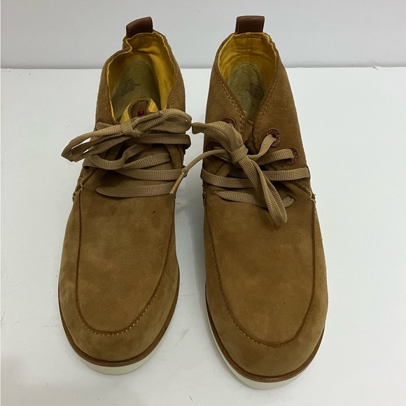 Ellen DeGeneres Botas Santero Tan Leather Wedge Boots NWOT - Picture 2 of 7